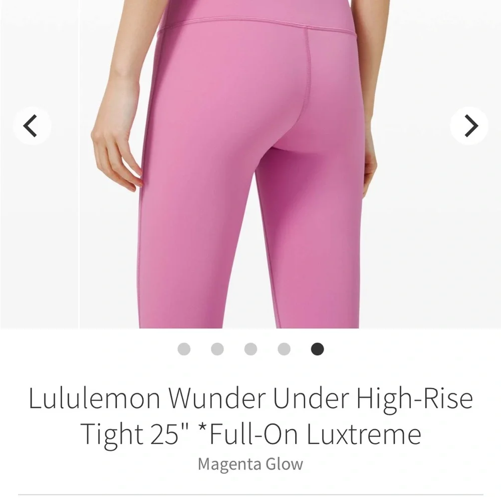 Lululemon Wunder Under High-Rise Leggings - Magenta Glow - Picture 3 of 12